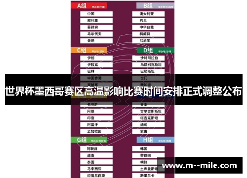 世界杯墨西哥赛区高温影响比赛时间安排正式调整公布 世界杯墨西哥赛区高温影响比赛时间安排正式调整公布